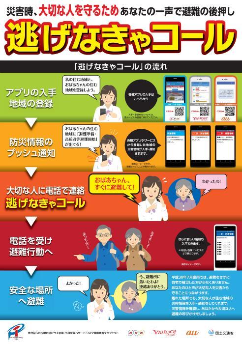 写真：逃げなきゃコール　チラシ