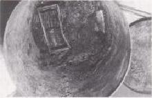 写真：経筒内の状態