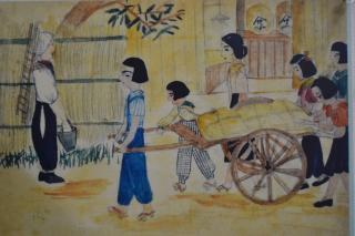 写真：学童の描いた絵（威光寺）