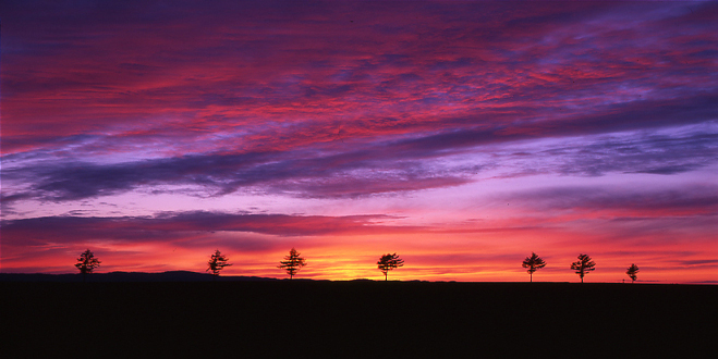 写真：大空町の夕暮れ