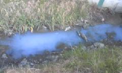 写真：水質汚濁した河川2