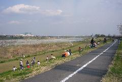 写真：多摩川堤外地