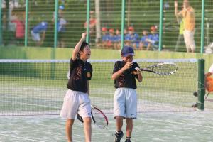 写真：試合終了後
