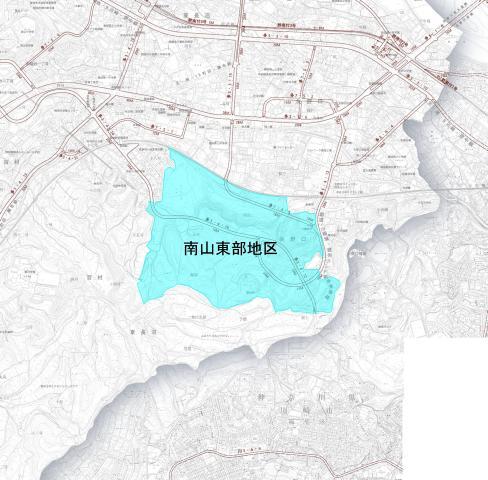 地図：南山地区の位置図