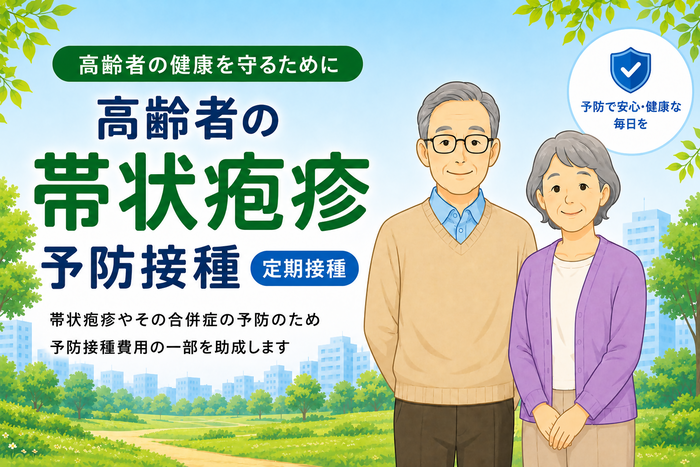 帯状疱疹やその合併症の予防のため予防接種費用の一部を助成します
