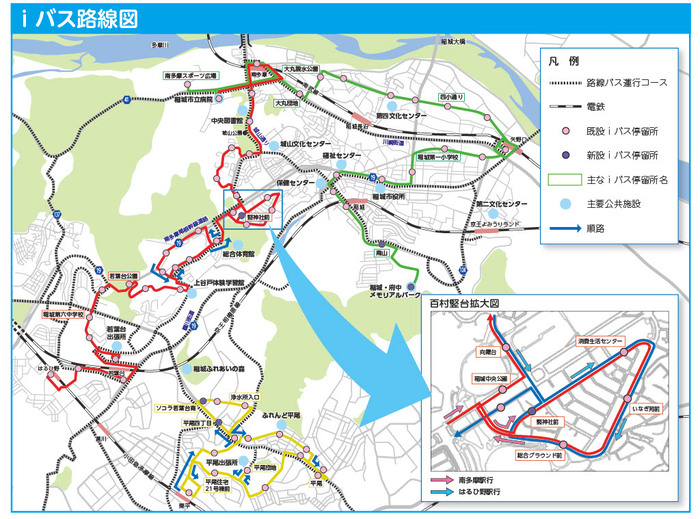 iバス見直し路線図