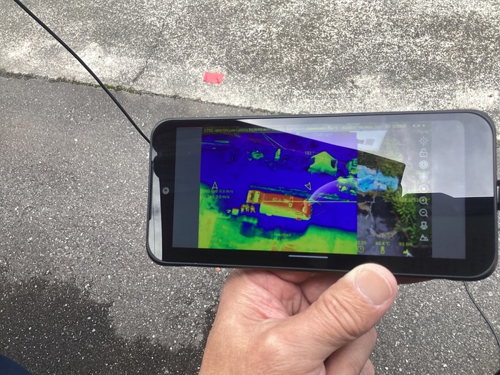 照片：无人机的红外线摄像头