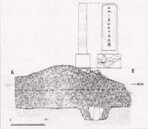 Photo: Cross-section of the Kyōzuka