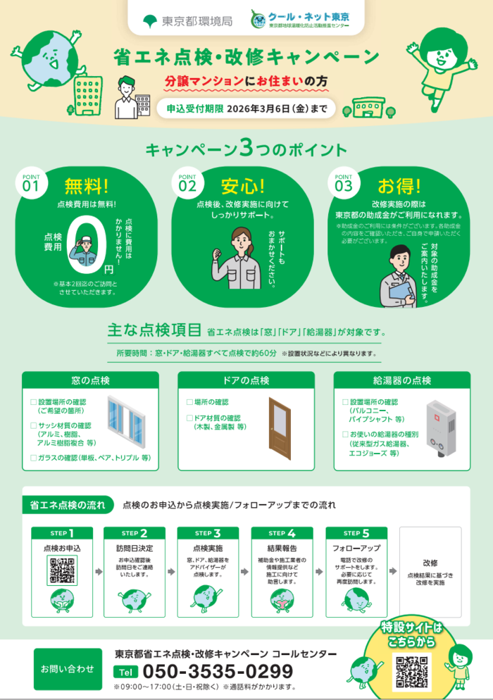 Back side of the energy-saving inspection and renovation campaign flyer