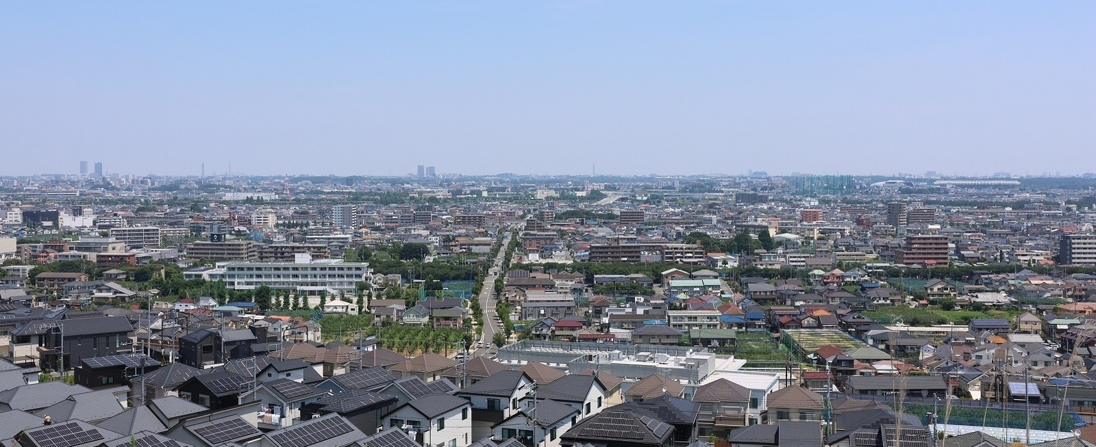 Foto: vista da cidade de Inagi a partir do Monte Minami