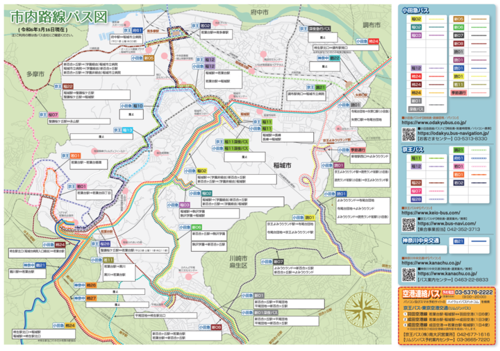 Foto: Mapa das linhas de ônibus da cidade