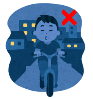 Ilustração: Este tipo de condução também é proibido - Sem luzes à noite