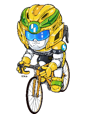 Ilustração: Pedalion andando de bicicleta