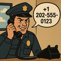 Golpista que usa número de telefone internacional