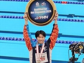 照片：代表內定的柳澤選手