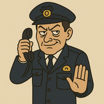 假冒警察形象插圖